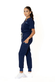 Navy Blue V-Neck Top (Unisex)