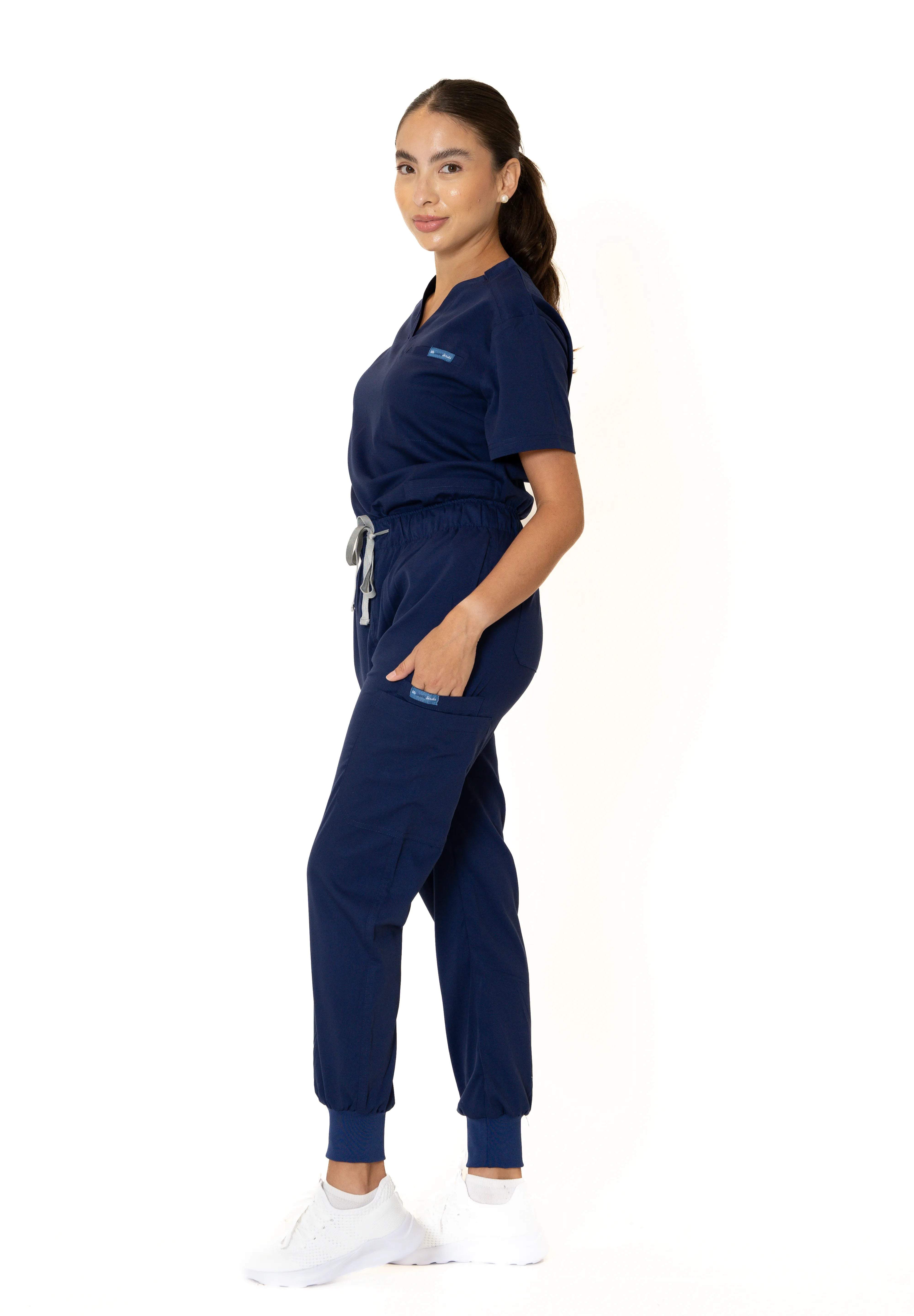 Navy Blue V-Neck Top (Unisex)