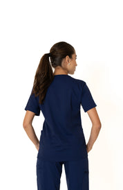 Navy Blue V-Neck Top (Unisex)