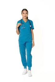 Turquoise V-Neck Top (Unisex)