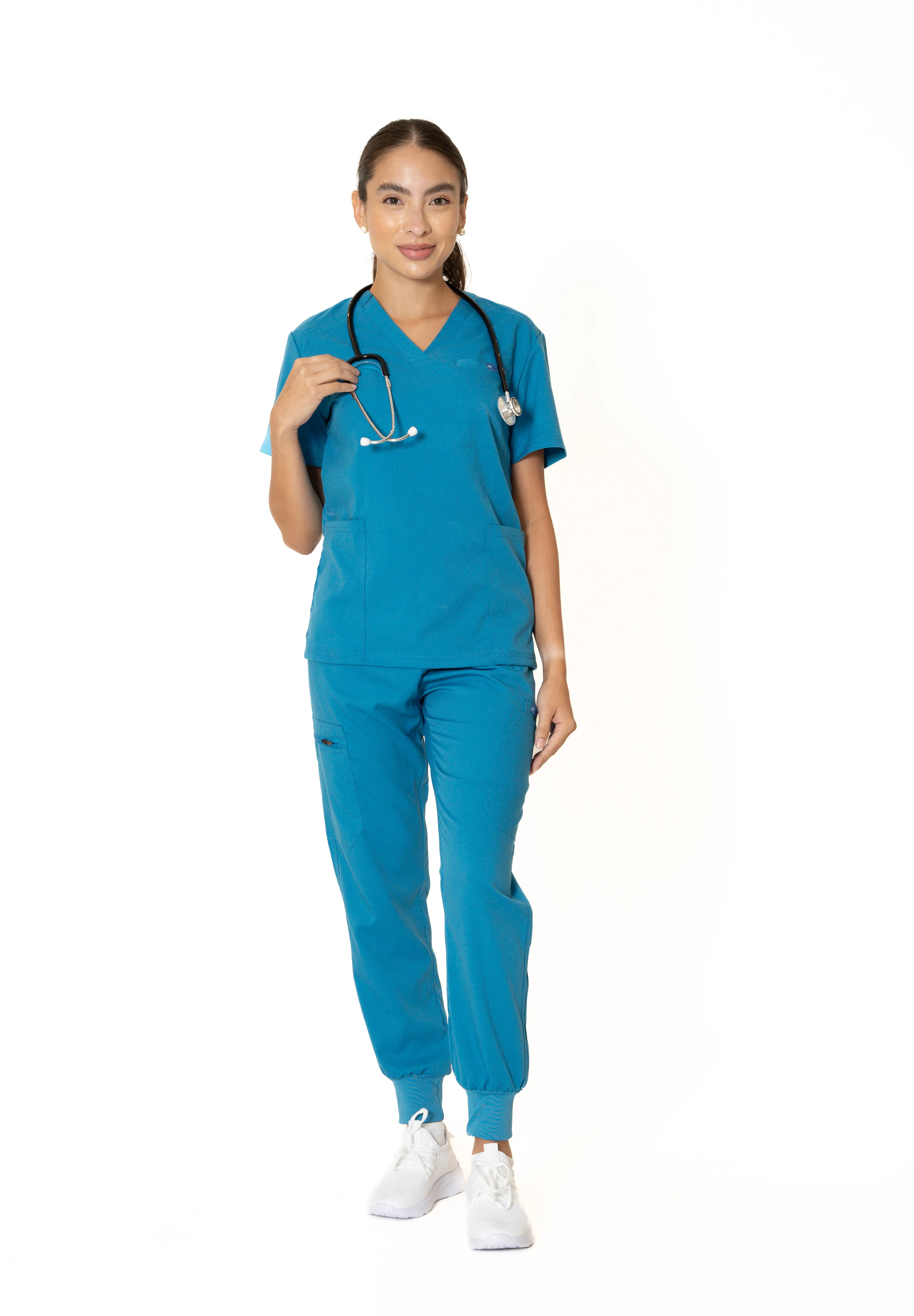 Turquoise V-Neck Top (Unisex)