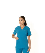 Turquoise V-Neck Top (Unisex)