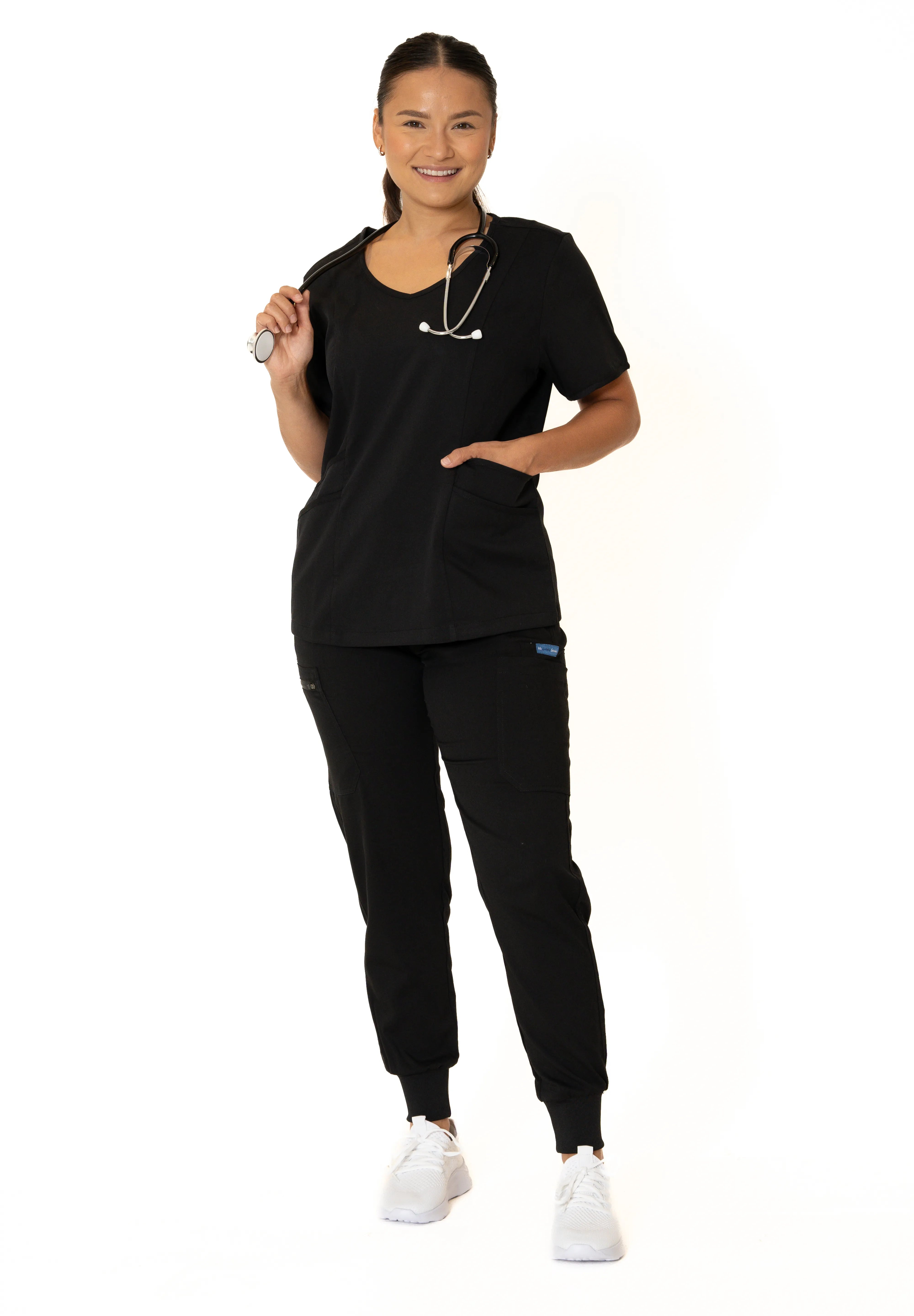 Black Round Neck Top