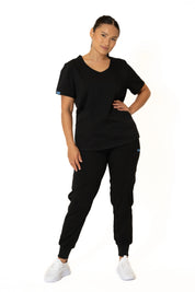 Black Round Neck Top