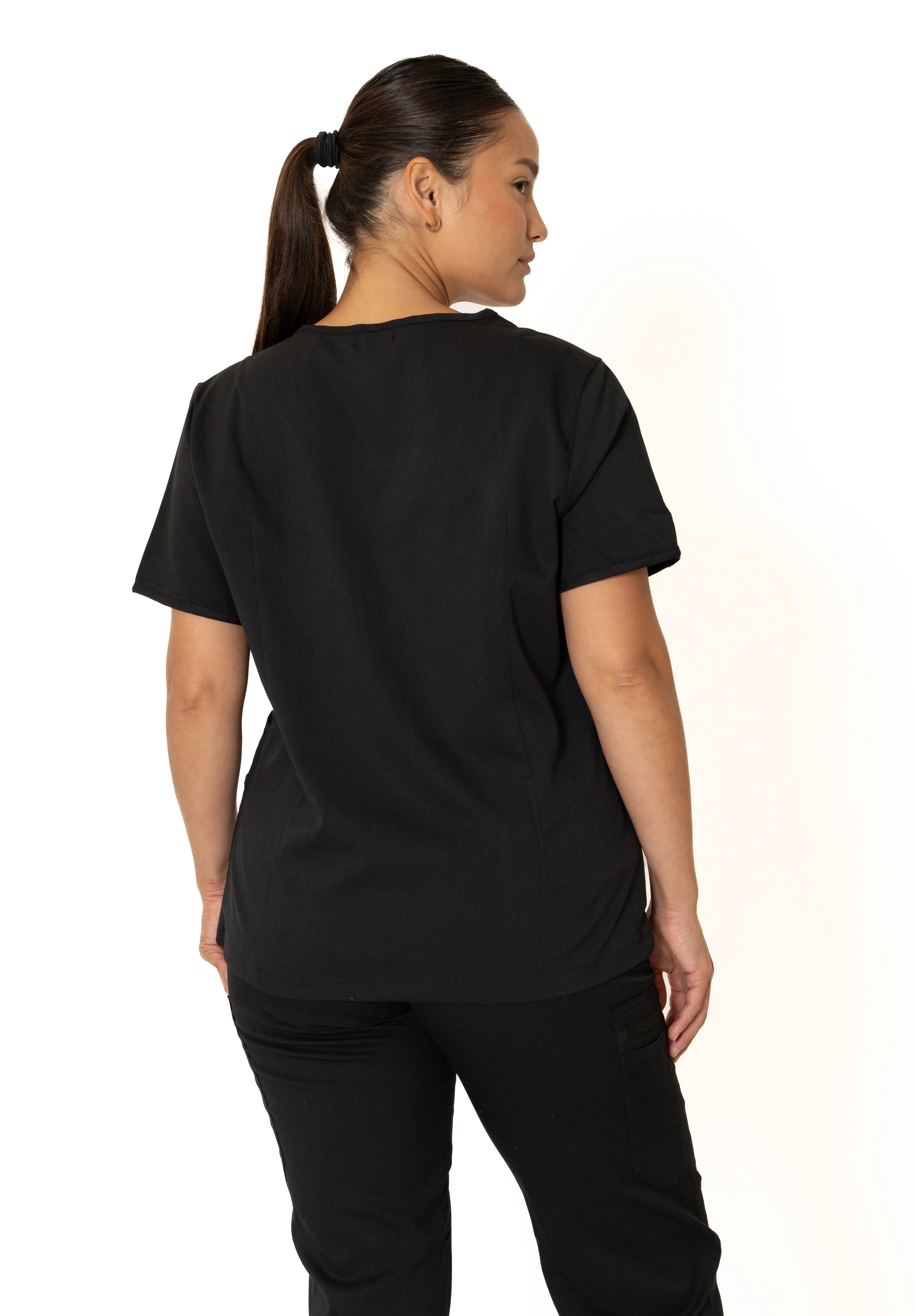 Black Round Neck Top