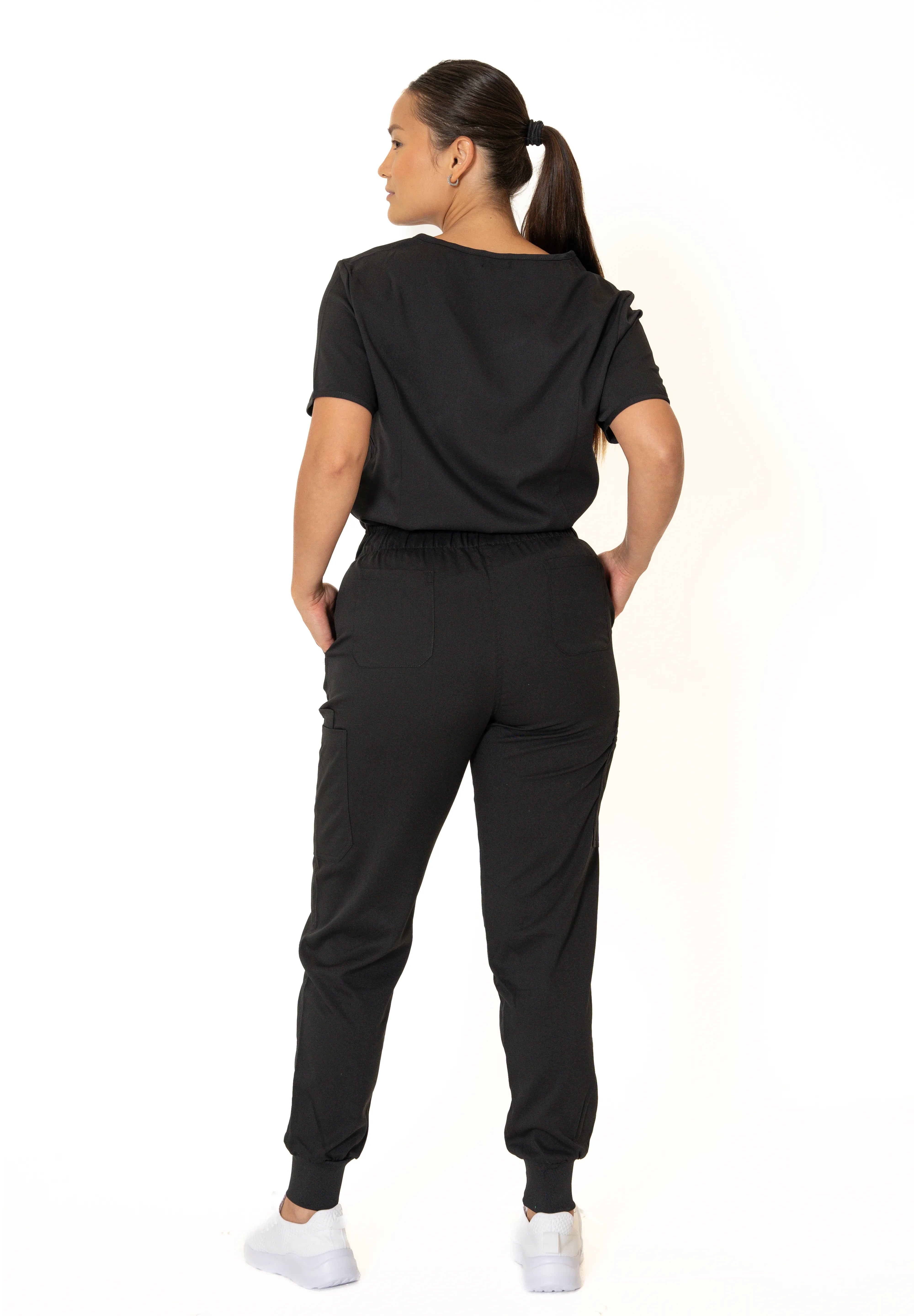 Black Round Neck Top