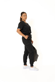 Black Round Neck Top