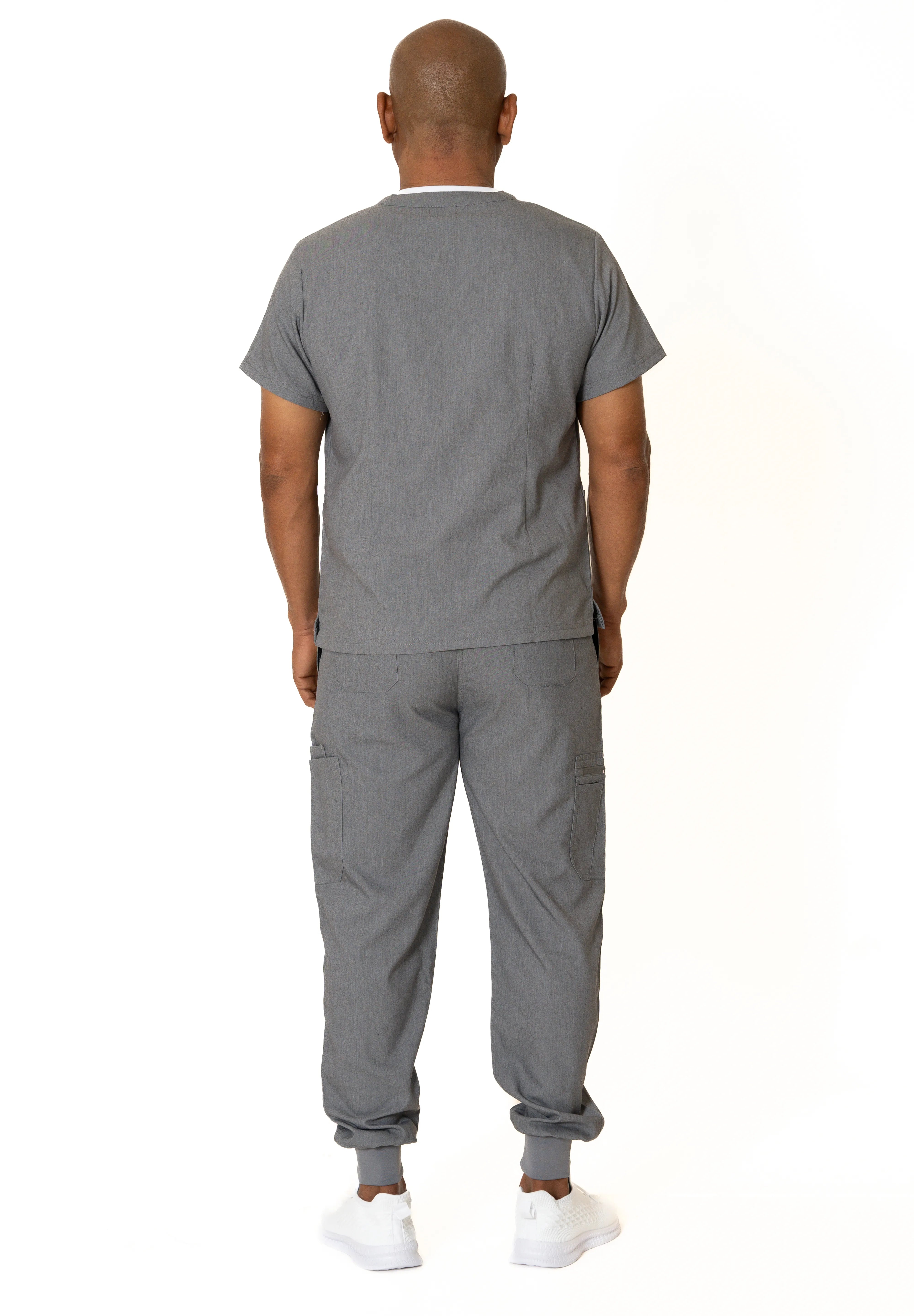 Heather Gray  V-Neck  Top (Unisex)