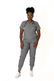Heather Gray Jogger Leg Pants (Unisex)