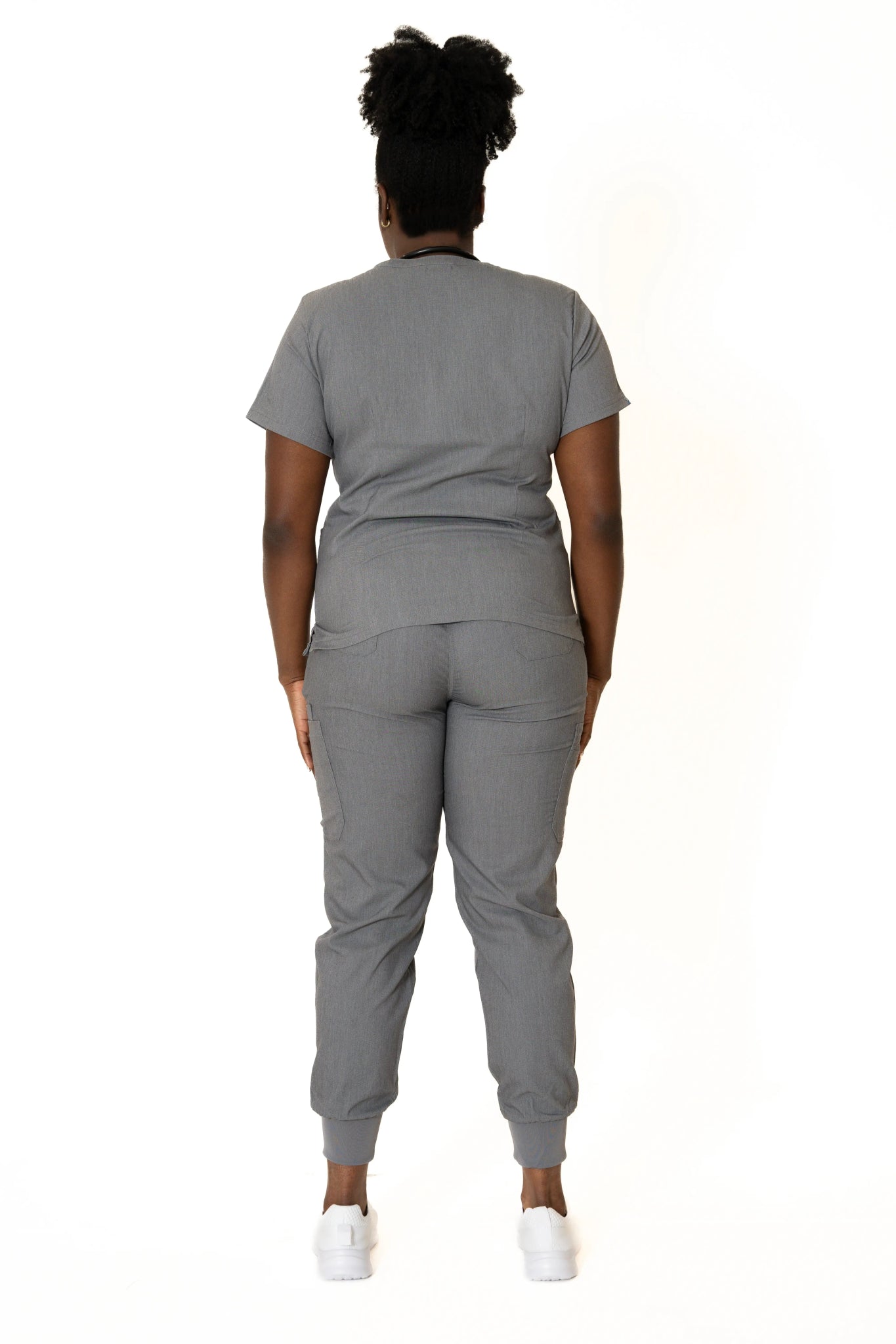 Heather Gray  V-Neck  Top (Unisex)