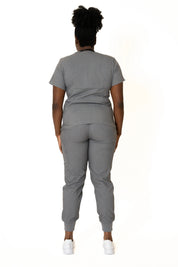 Heather Gray  V-Neck  Top (Unisex)