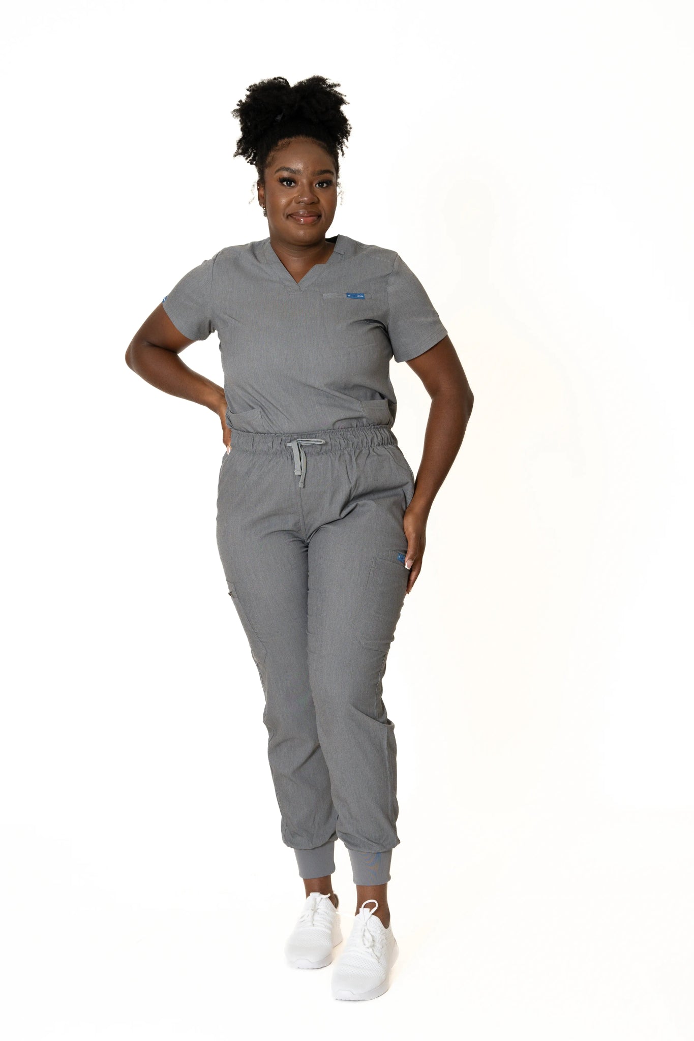 Heather Gray  V-Neck  Top (Unisex)