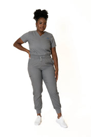 Heather Gray  V-Neck  Top (Unisex)