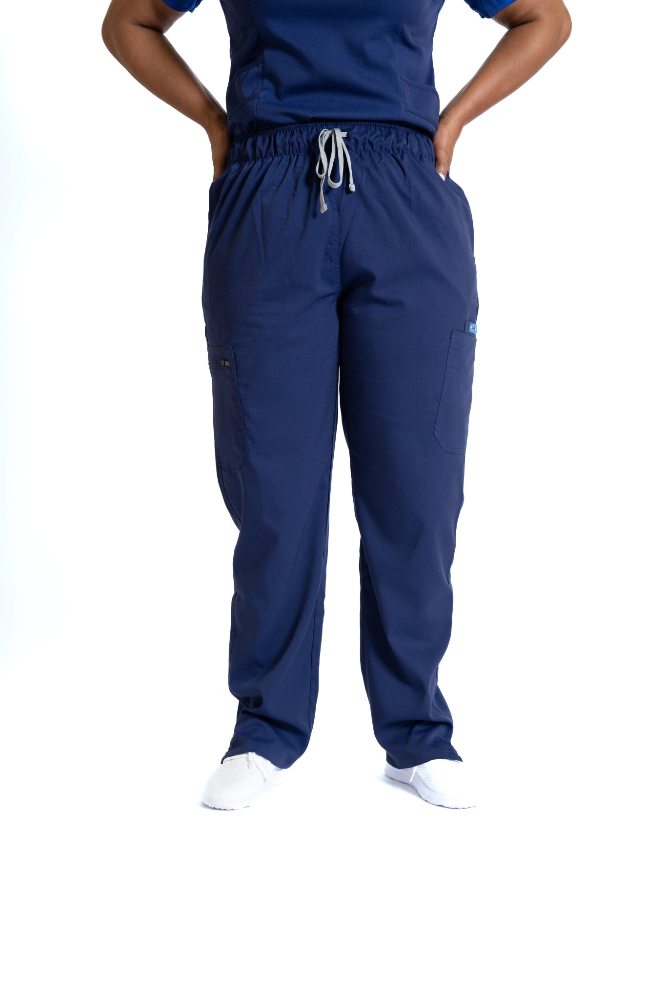 Navy Blue Flare Leg Pants