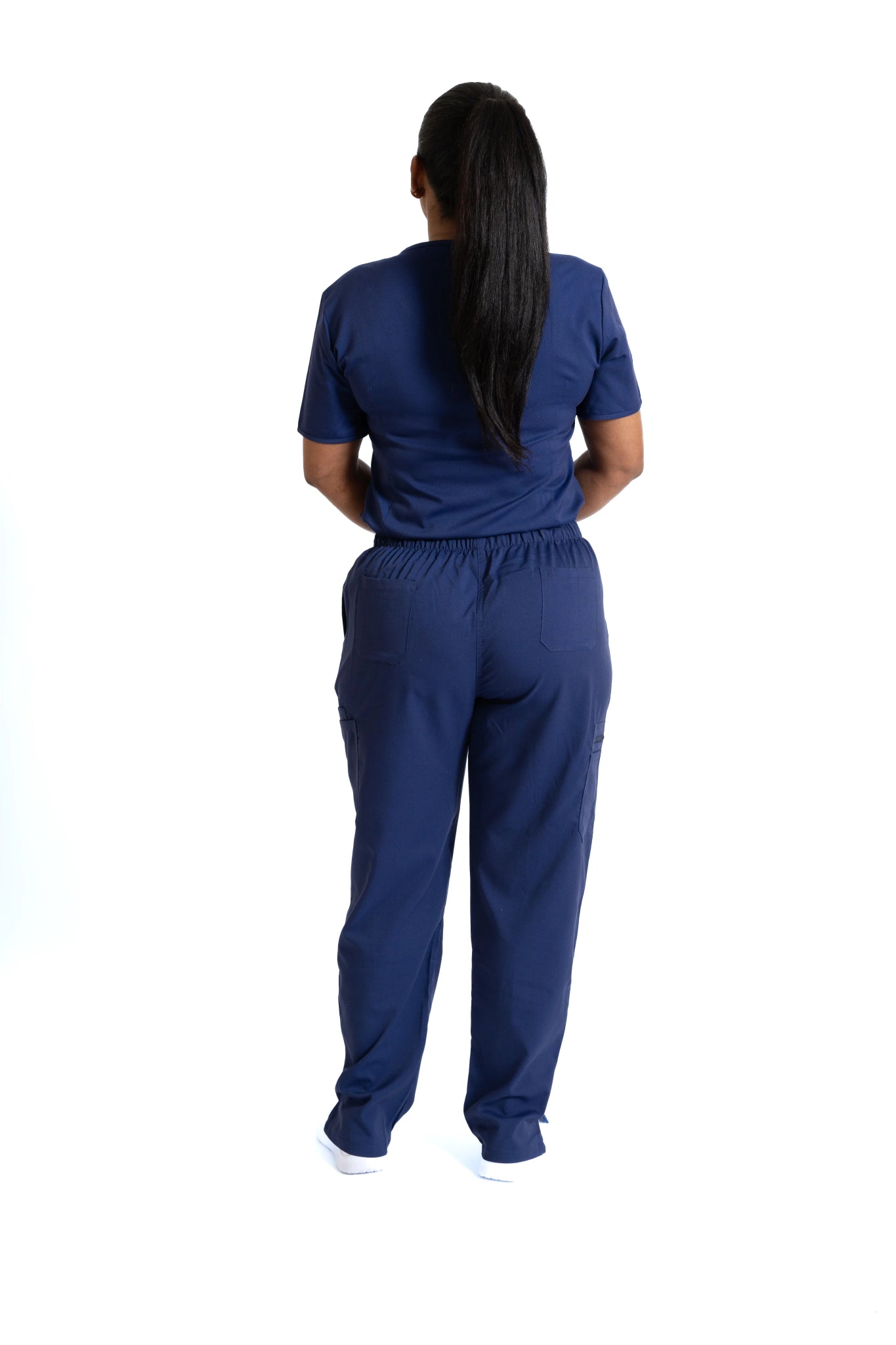 Navy Blue Flare Leg Pants