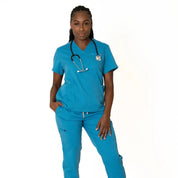 Turquoise V-Neck Top (Unisex)